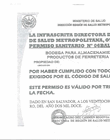 Permiso sanitario